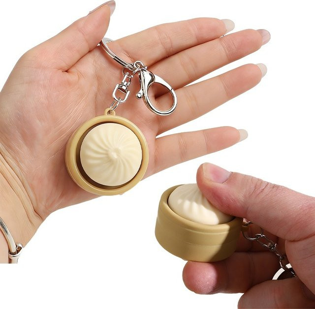 SHINEHENG Mini-Brötchen-Stressabbau-Fidget-Spinner, Brötchen-Clicker-Schlüsselanhänger - Bild 1
