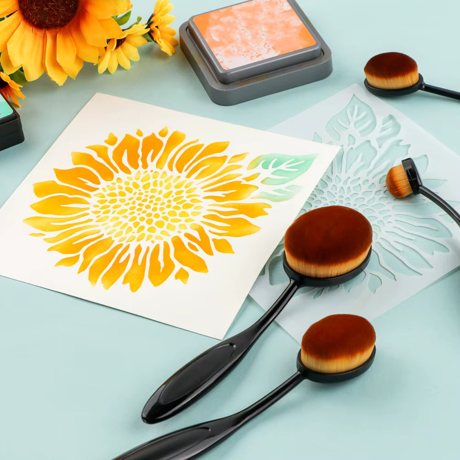 10er-Pack Craft Ink Blending Brushes Set aus Kunststoff in Schwarz für die Kartenherstellung - Bild 4