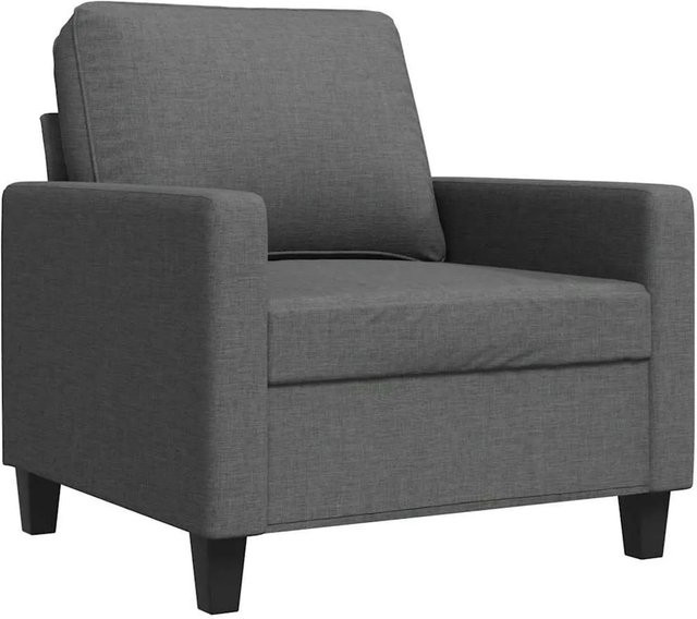 vidaXL Sofasessel modern in Grau mit Stoffbezug und Metallgestell - Bild 1