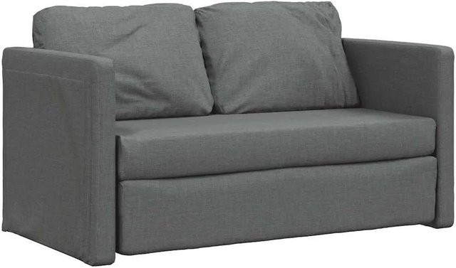 vidaXL Bodensofa mit Schlaffunktion Dunkelgrau, Stoff und Metallrahmen, B/T/H: 112 x 174 x 55 cm - Bild 1