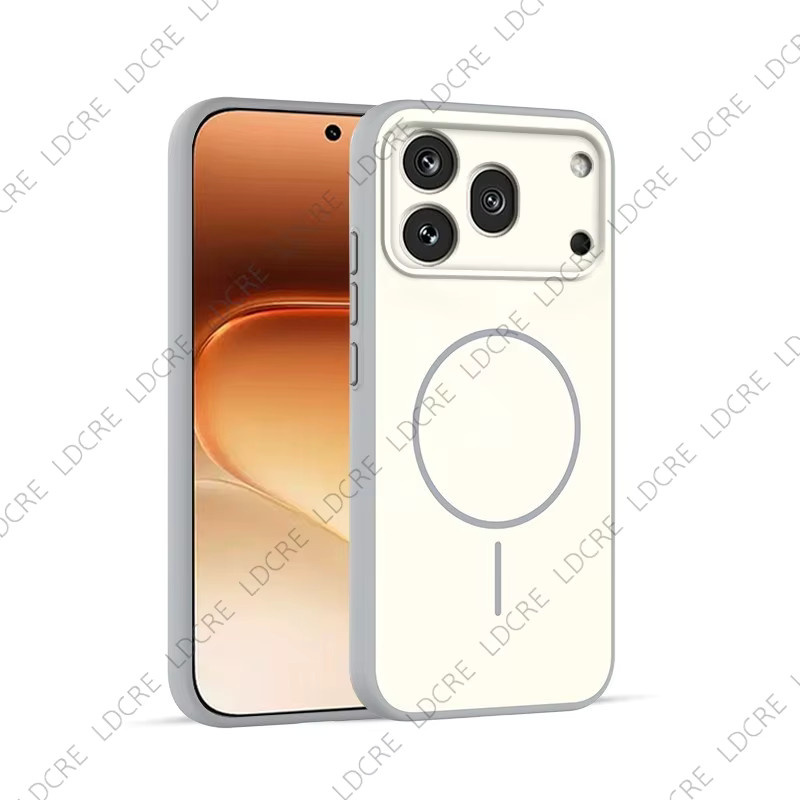 LDCRE Stoßfeste TPU-Schutzhülle für Honor 600 Pro 5G in Orange und Weiß - Bild 1