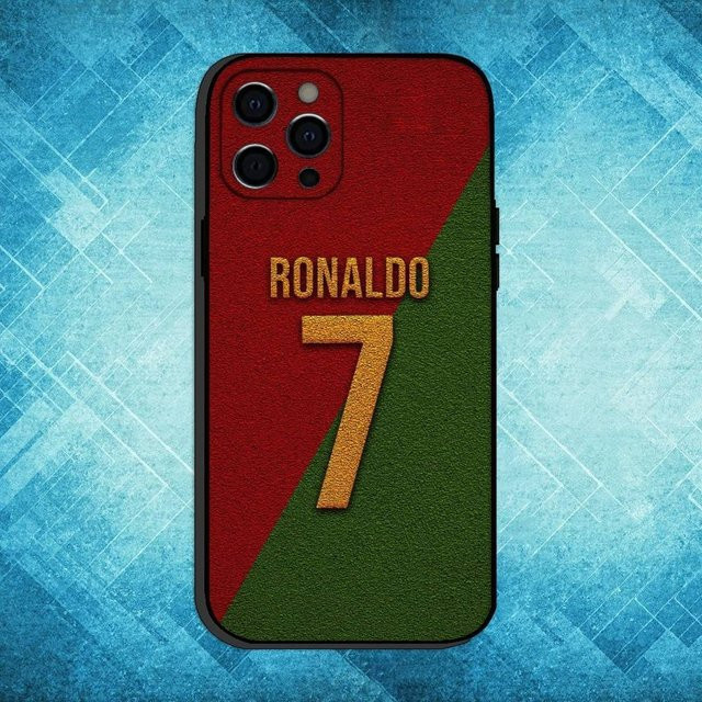 CR7 Cristiano Ronaldo Handyhülle für iPhone 17 16 15 14 13 12 11 Plus Pro Max in Schwarz - Bild 1