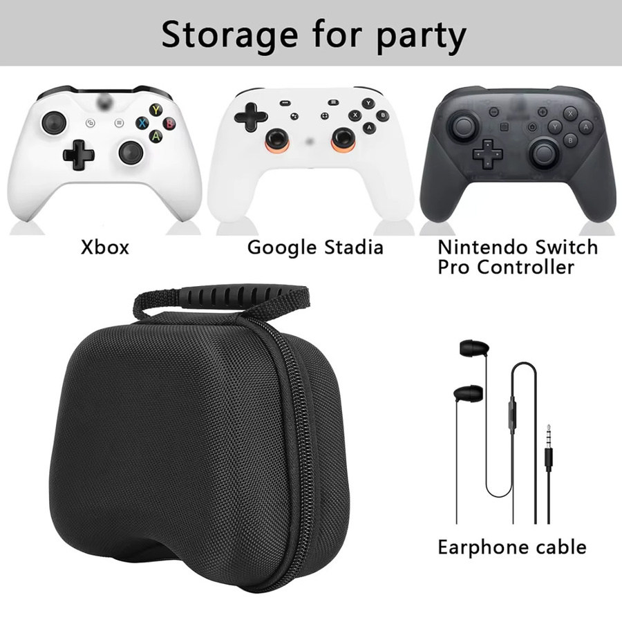 Harte Reise-Schutzhülle für Controller von PS5, XBOX-Serie X/S und Nintendo Switch in Schwarz - Bild 2