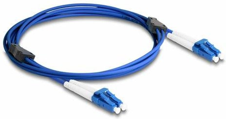 Delock 87920 Glasfaser LWL Anschlusskabel Blau, 2 m, 1x LC-Stecker auf 1x LC-Stecker, 9/125 µ Singlemode OS2 - Bild 1