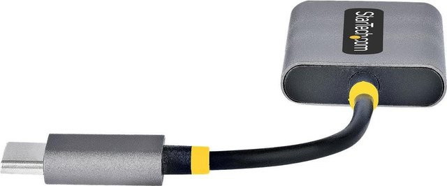 StarTech.com USB-C Headphone Splitter mit 24-Bit DAC, Dual Headset Adapter von USB-C auf 3,5mm Klinke in Schwarz und Grau - Bild 1
