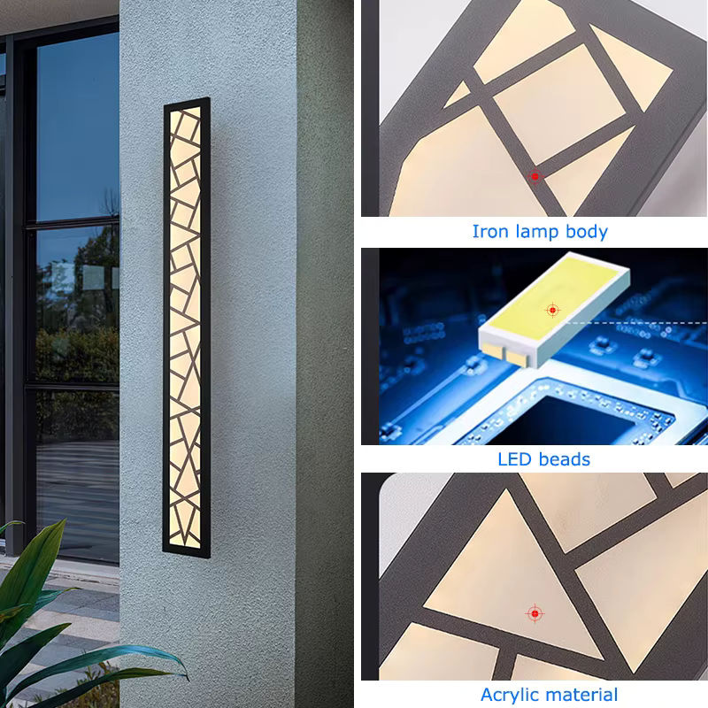 IISINUO LED Außenwandleuchte IP65 wasserdicht in Schwarz, moderne Up-Down Wandlampe aus Metall für Garten und Terrasse - Bild 6