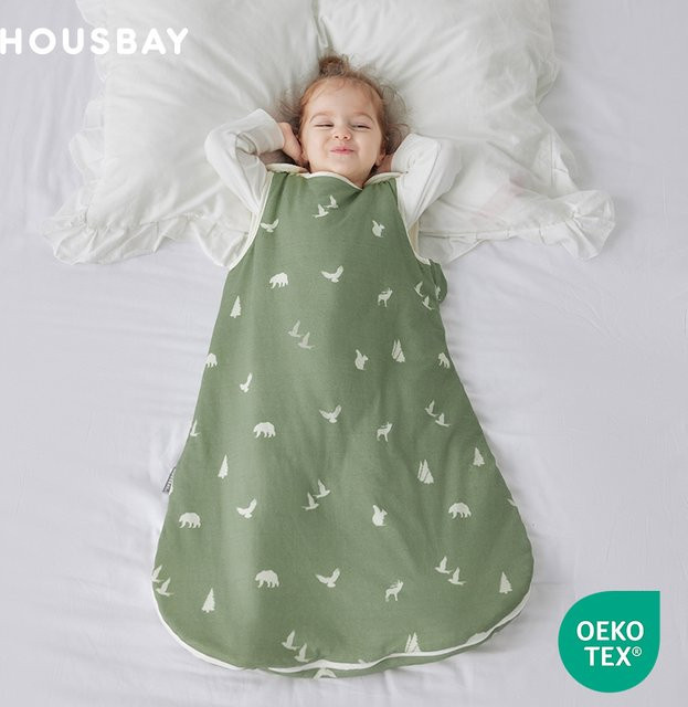 HOUSBAY Baby Schlafsack für 0–24 Monate mit Cartoon-Print, ärmellos, 2,5 Tog für Frühling und Herbst - Bild 1