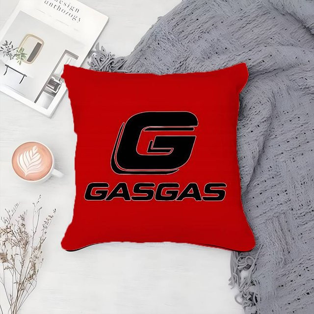 Gasgas Motorrad Kissenbezug mit Druck für Wohnzimmer und Schlafzimmer, Multicolor, B/B/H: 18 x 18 x 18 cm - Bild 1
