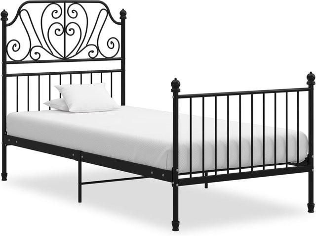 Modernes Bettgestell aus Metall von VD Home Furnishing in Schwarz Matt, B/H: 90 x 206 cm - Bild 1