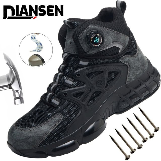 Kankeirr Herren-Arbeitsstiefel in Schwarz, stahlbeständig, pannensicher und rutschfest - Bild 1