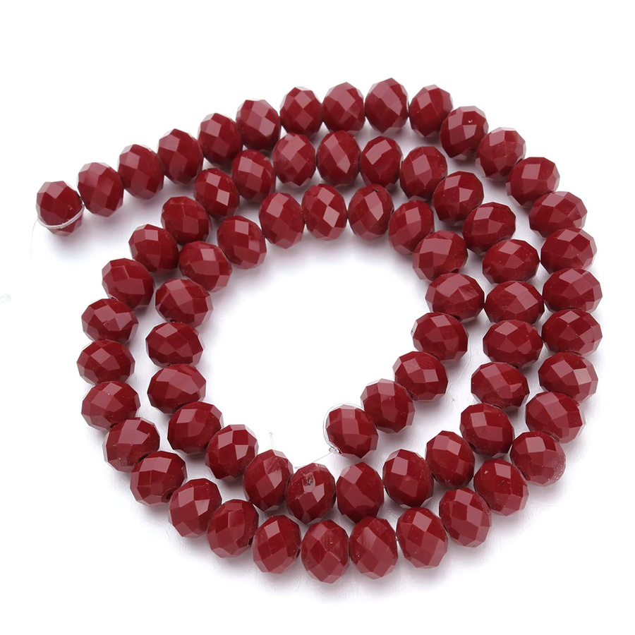 Louleur Kristallperlen, rote Rondell-Abacus-Glasperlen, 3 4 6 8mm - Bild 6