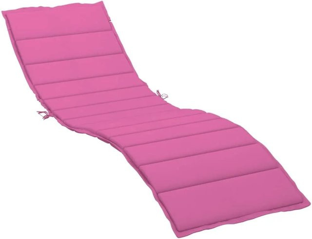 vidaXL Sonnenliegen-Auflage aus wasserabweisendem Oxford-Gewebe in Rosa mit Schaumstofffüllung - Bild 1