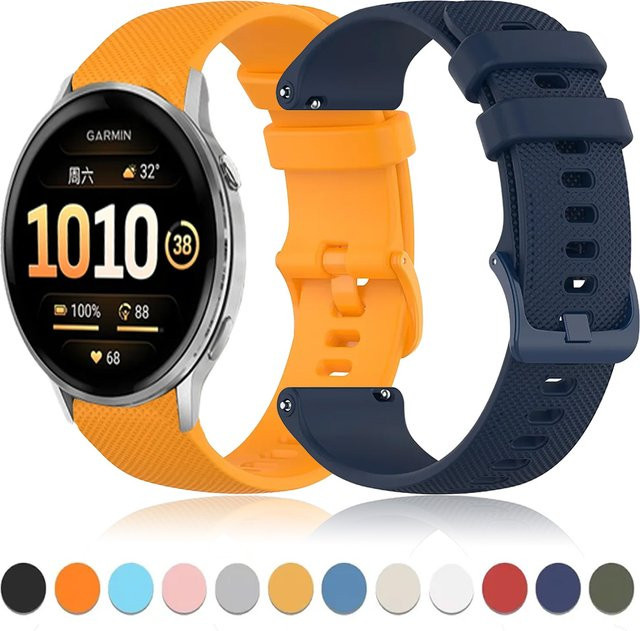 Garmin Uhrenarmband Silikon, Schwarz, Unisex - Bild 1