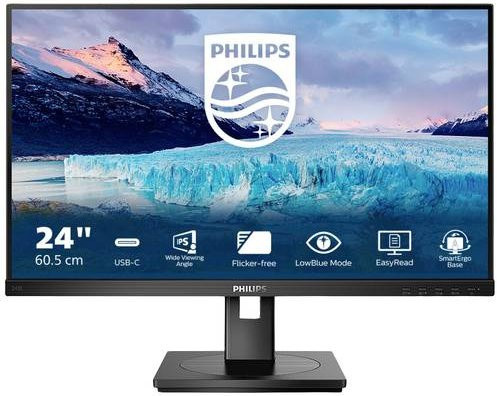 Philips 243S1/00 LED-Monitor Full HD, 23.8 Zoll, 16:9, Schwarz, HDMI, DisplayPort, USB-C - Bild 1