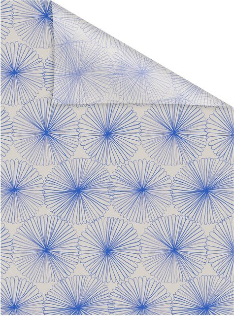 Lichtblick Fensterfolie selbstklebend Sichtschutz Flower wheel Blau - Bild 1