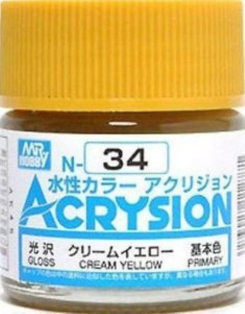 Mr Hobby Acrysion Cream Yellow, Gelb, 10 ml - Bild 1