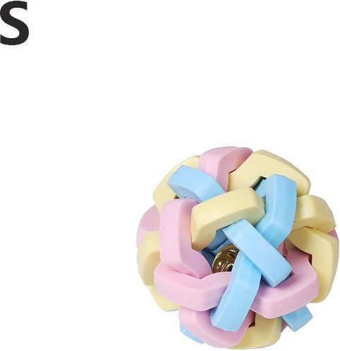 Yiran Furniture Interaktives Haustier-Quietschspielzeug, Bunte elastische Haustierspielzeug-Glockenkugel, White - Bild 1