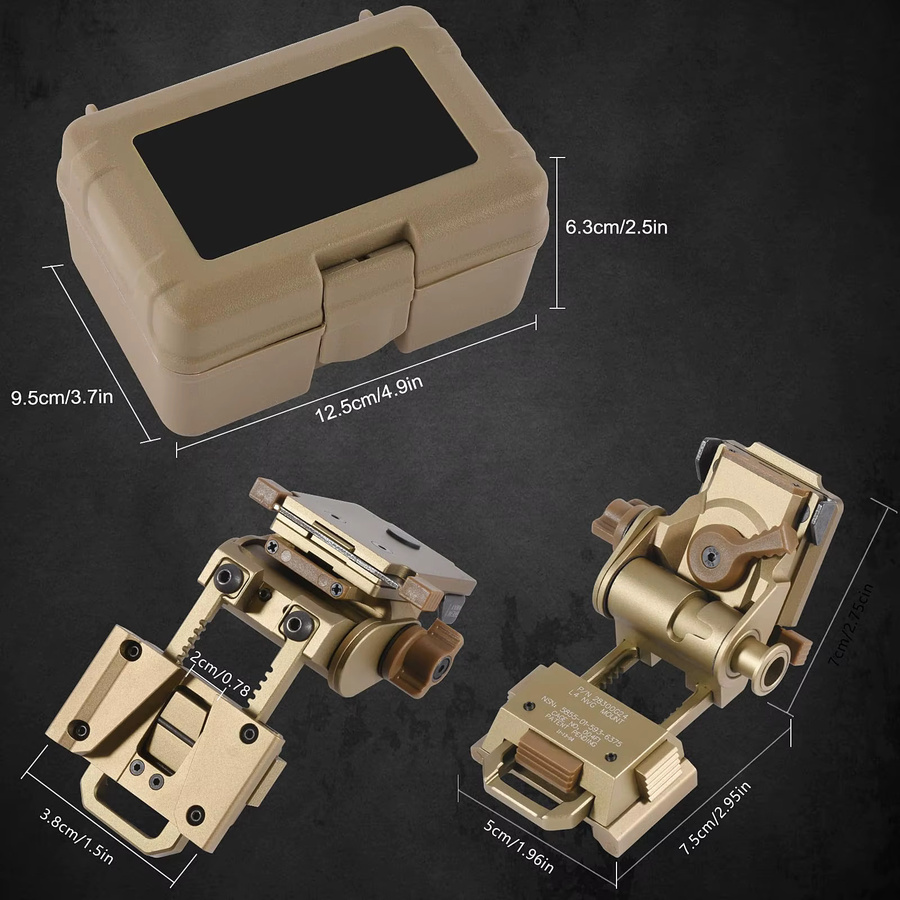 BOOIU NVG Mount L4G24 Aluminium Nachtsichtgeräte-Halterung für PVS14/15/18 in Schwarz - Bild 6