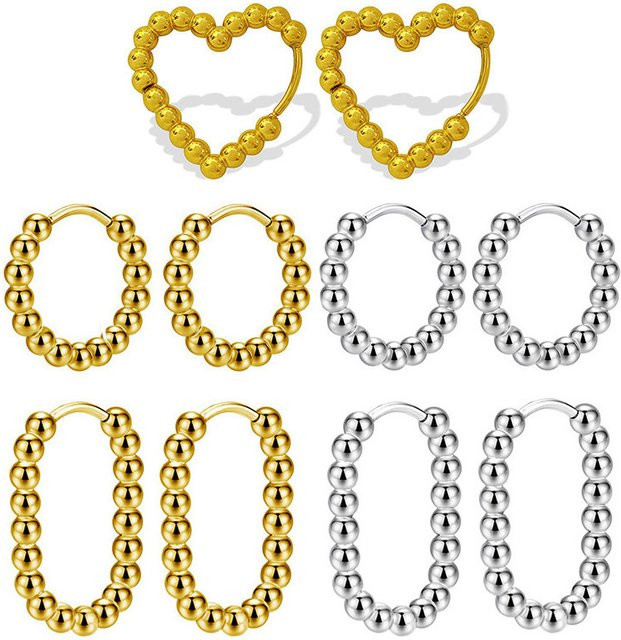 SMYXY Creolen, Edelstahl, Perle, Unisex - Bild 1