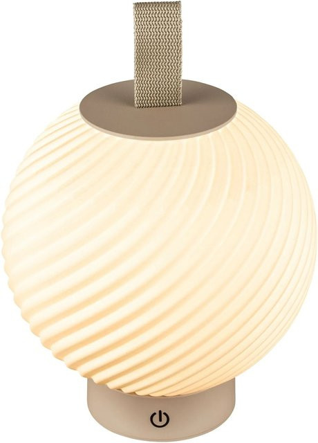 Brilo Akku-Tischleuchte Globe in Beige mit LED, dimmbar und Touch-Bedienung - Bild 1