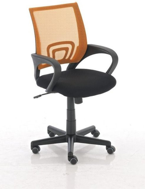 TPFLiving Bürostuhl Genf in Gelb und Orange mit Armlehnen und Rollen für dein Home-Office, B/T/H: 54 x 56 x 120 cm - Bild 1