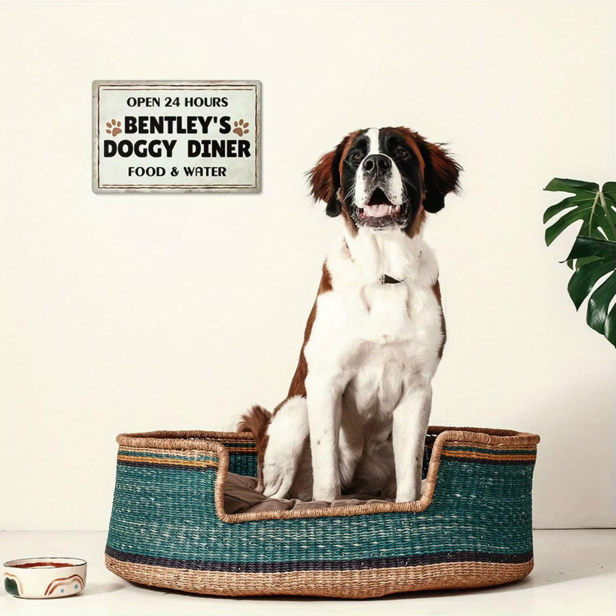 Personalisiertes Vintage-Hundeschild aus Metall in Weiß von CIFBUY zur Wanddekoration - Bild 3