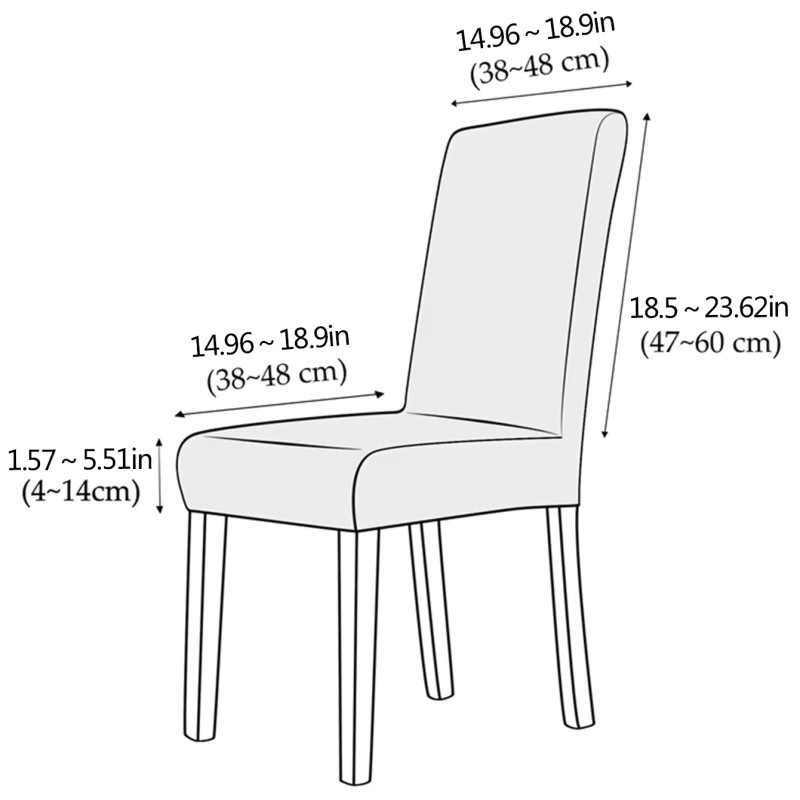 Yupartex Jacquard Esszimmerstuhlbezüge in Grau, elastische Stretch-Schonbezüge für Küchenstühle - Bild 2