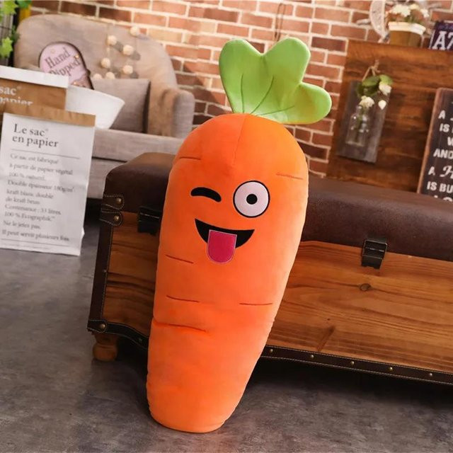 Binchi Fitness Karotten-Kissen, Plüschtier Puppe, 90cm, ab 14 Jahren - Bild 1