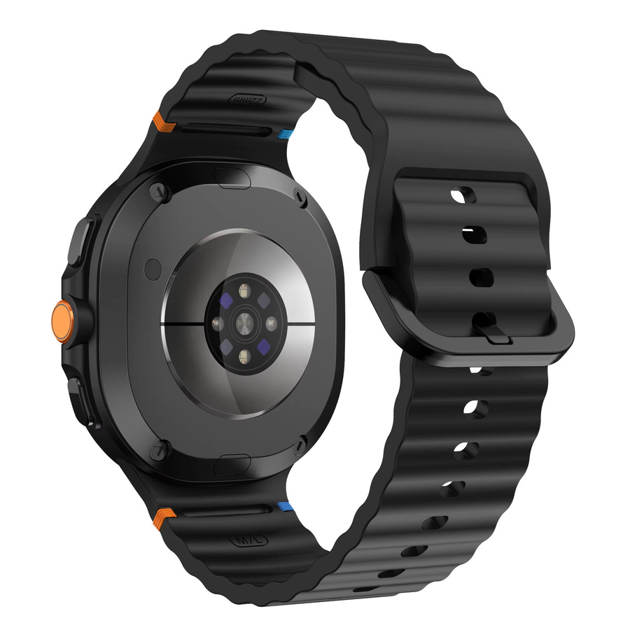 Uhrenarmband Silikon, Schwarz, Unisex - Bild 3