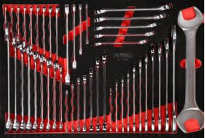 KS Tools Schraubenschlüssel-Satz mit Schaumstoffeinlage, 46-teilig, Silber - Bild 1