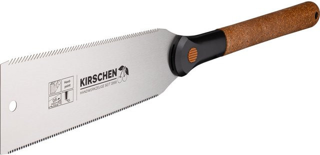 Kirschen Ryoba Feinschnittsäge mit Korkgriff, zweiseitig-gezahnt, Farbe: Silber, Sägeblattlänge: 24 cm - Bild 1