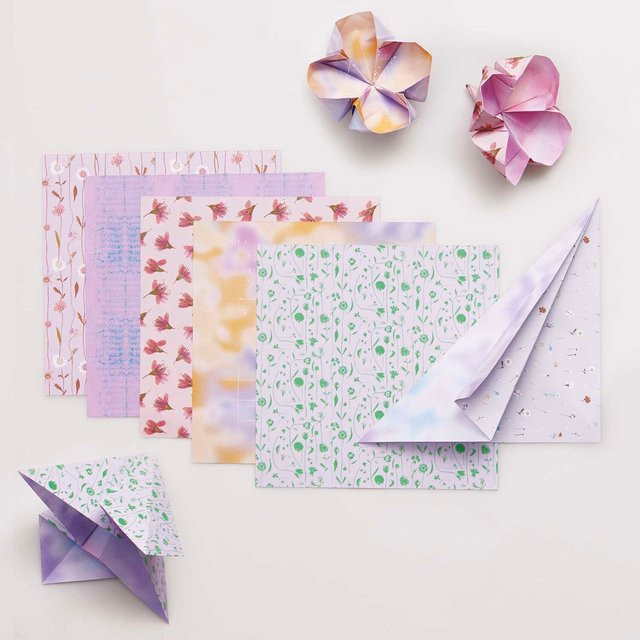 Rico Design Paper Poetry Origami Transformation Bastelpapier Set, Multicolor, 50 Blatt, 15 x 15 cm - Bild 1