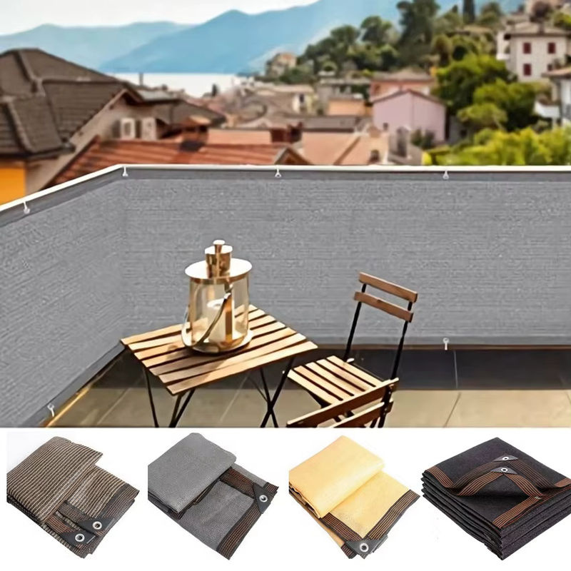 Tewango Sichtschutz und Sonnenschutznetz in Schwarz mit 90 % Schattierung für Balkon, Terrasse und Garten, B/T/H: 60 x 60 x 60 cm - Bild 4