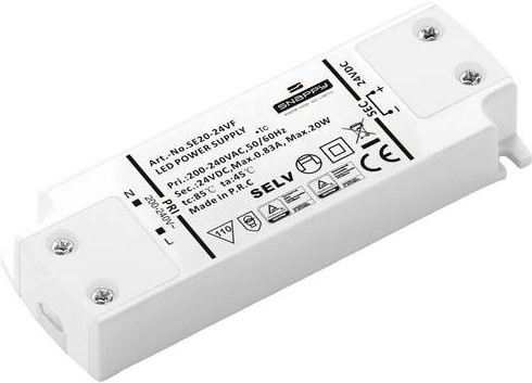 Dehner Elektronik SE LED-Trafo 20-24VF 24VDC LED-Treiber Konstantspannung 20W 0.833A in Weiß - Bild 1