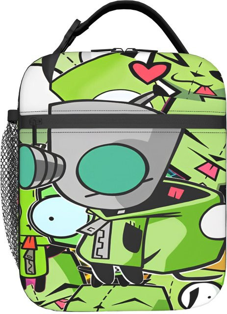 Isolierte Lunchbox von Fancy Style Studio als tragbare Kühltasche im Invaders Zims Gir Design, mehrfarbig - Bild 1