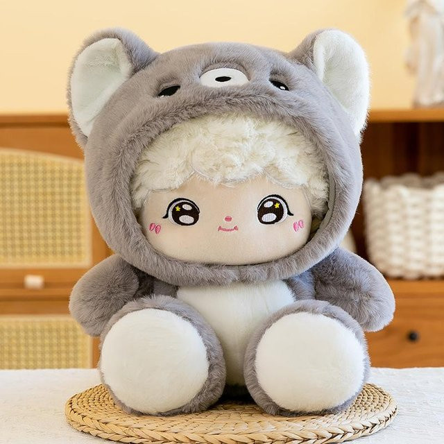Milk Fu Serie Xiong Bao Hase, Plüschtier, 34cm, Grau - Bild 1