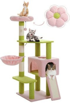 Pawz Road Kratzbaum Blume aus Sisal in Pink und Multicolour - Bild 1