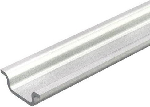 OBO Bettermann Hutschiene GTP 1115332 ungelocht aus Stahl in Silber, Länge: 2000 mm - Bild 1