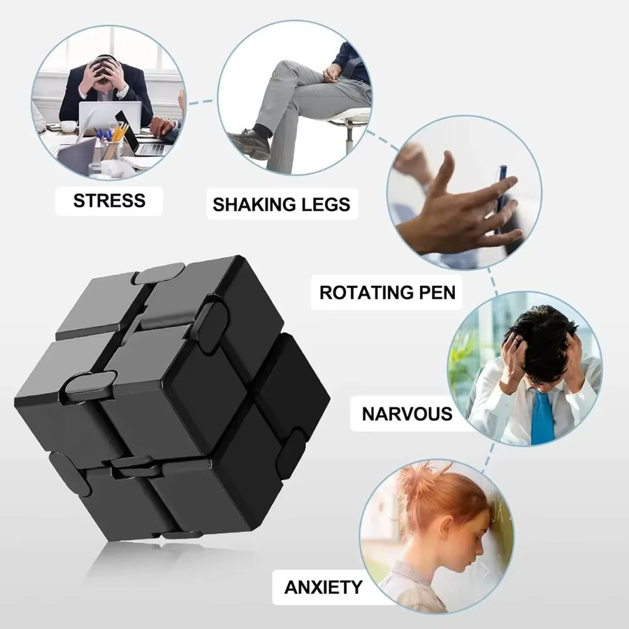Hot Toys Infinity Cube, Fidget Cube, silver - Bild 7