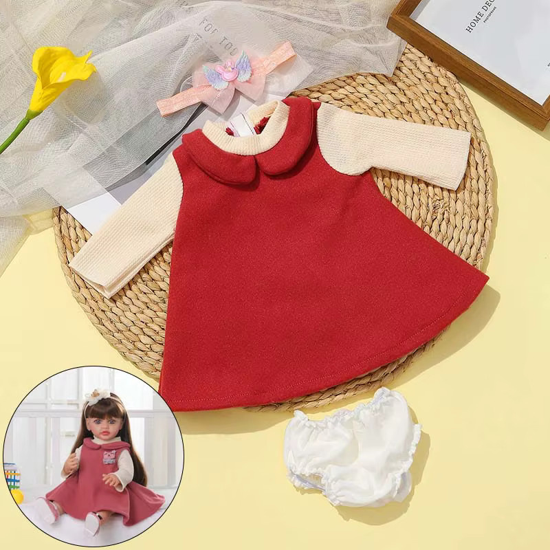 JINGXIN PRINCESS Babypuppenkleidung, ärmelloses Pulloverkleid-Set, Zubehör - Bild 3