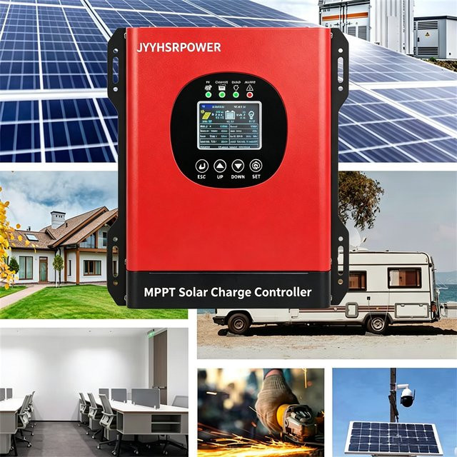 HXCONTROLLER MPPT Solar-PV-Laderegler in Rot mit schneller Erhaltungsladefunktion und automatischer Kompatibilität für verschiedene Energiespeicherbatterien - Bild 1