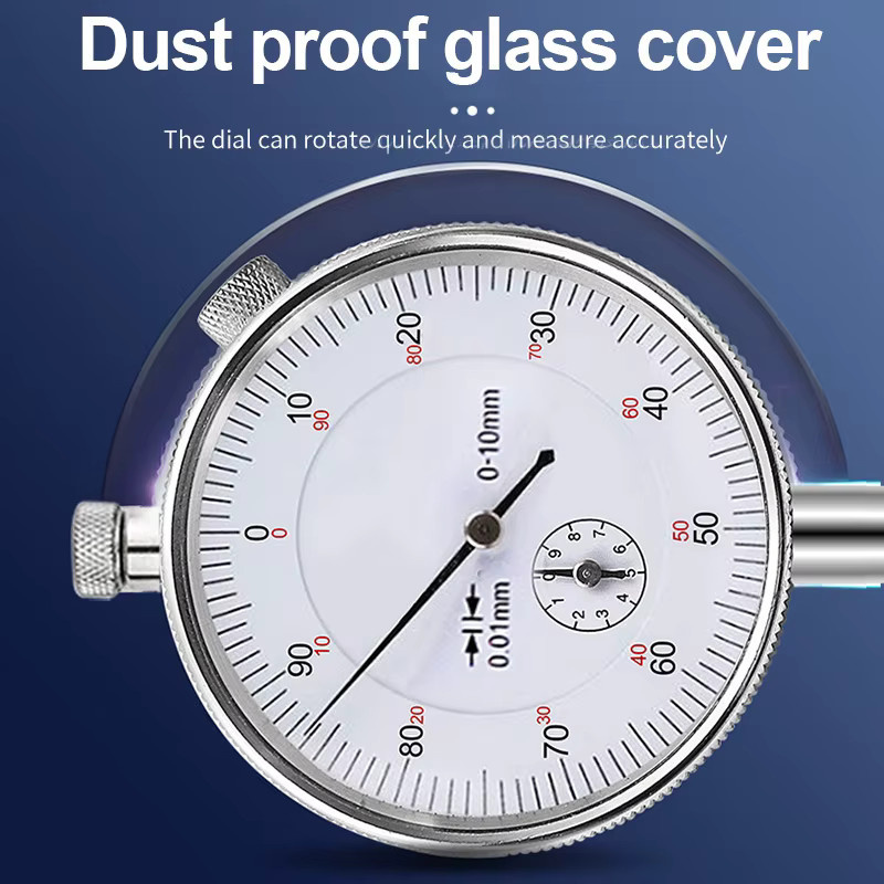 TONGFENGLH Messuhr in Silber mit 0–10 mm Messbereich und 0,01 mm Auflösung für präzise Konzentrizitätstests - Bild 2