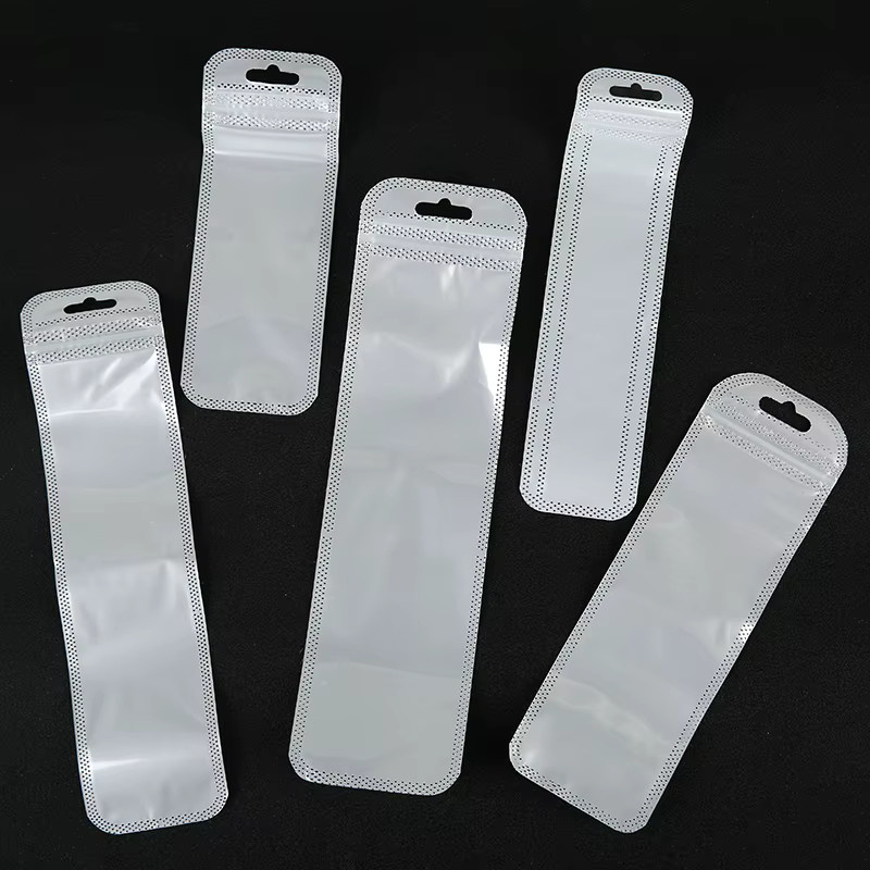 Aclovex 30 Stück transparente Druckverschlussbeutel aus Kunststoff mit Loch für Schmuckverpackung und Display - Bild 3