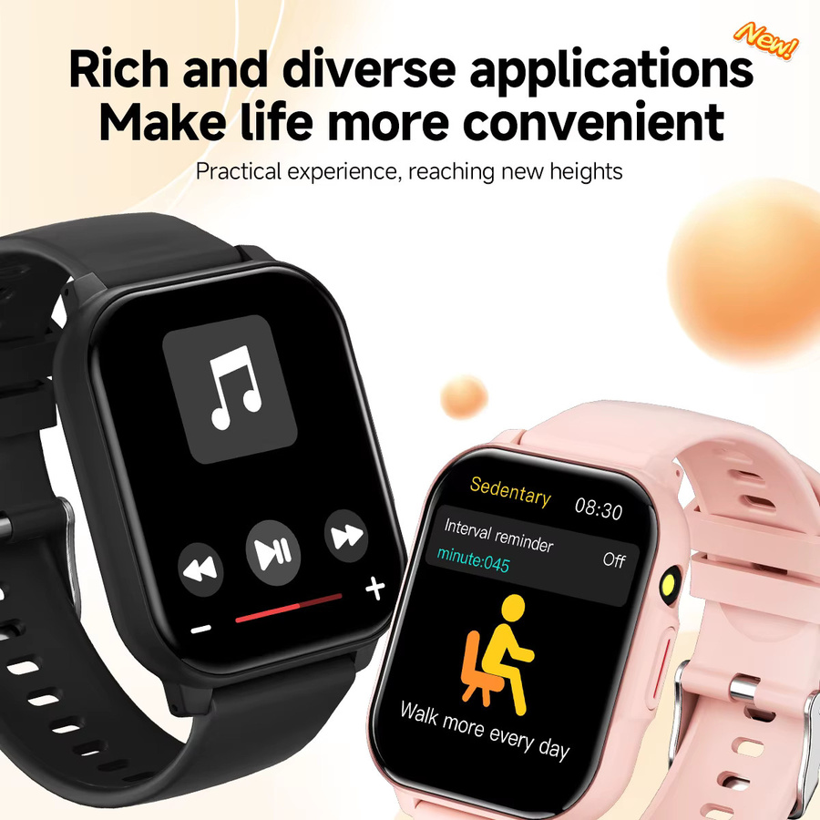 SIMSONLAB Smartwatch, 1,83 Zoll, Schwarz, Kunststoff, Silikon, Unisex - Bild 5