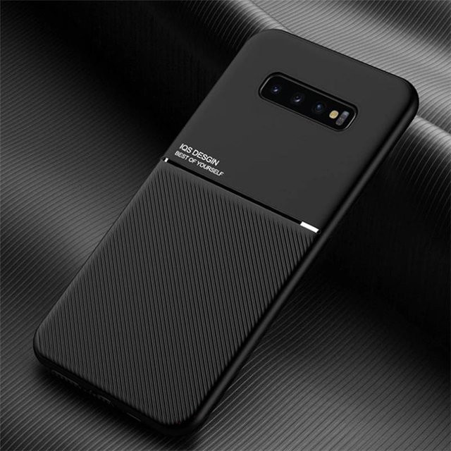 Magnetische Lenter Schutzhülle für Samsung Galaxy S24 S23 S22 S21 S20 Ultra Plus FE A55 A54 A53 A52 S10 S10E S10 Plus in Schwarz - Bild 1