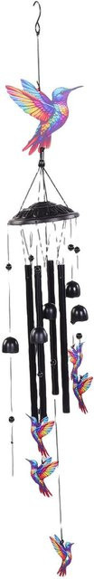Koogeelife Elegantes Vogel Windspiel aus Aluminium und Metall in Schwarz, 91,44 cm Höhe - Bild 1