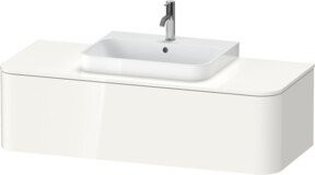 Duravit Waschtischunterschrank Happy D.2 Plus in Weiß hochglänzend, Wandmontage, Breite: 130 cm, Tiefe: 55 cm, Höhe: 35,4 cm - Bild 1