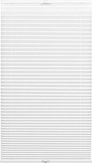 Wohnidee Plissee Single Pleat in Weiß mit 2 Bedienschienen, B: 40 cm, H: 130 cm - Bild 1