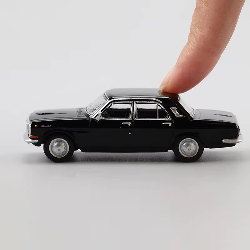 WELLY GAZ-24 Wolga, Automodell, Maßstab 1:64, Metall, Schwarz - Bild 2