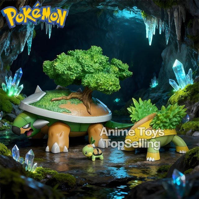 Bandai Pokémon Torterra Evolutionary Group Actionfiguren, Set - Bild 1
